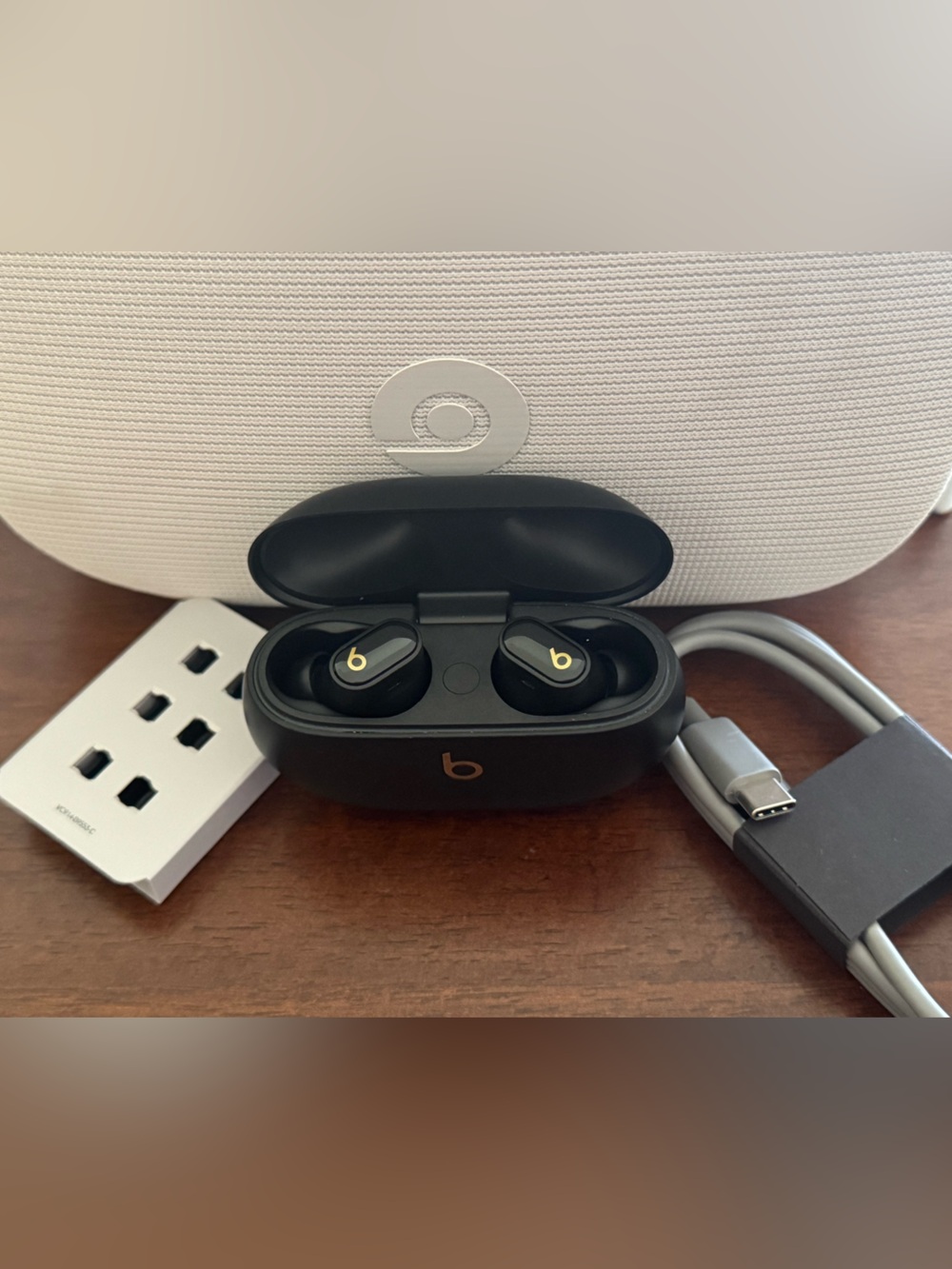 Beats by Dre Studio Buds in Black with Gold Details